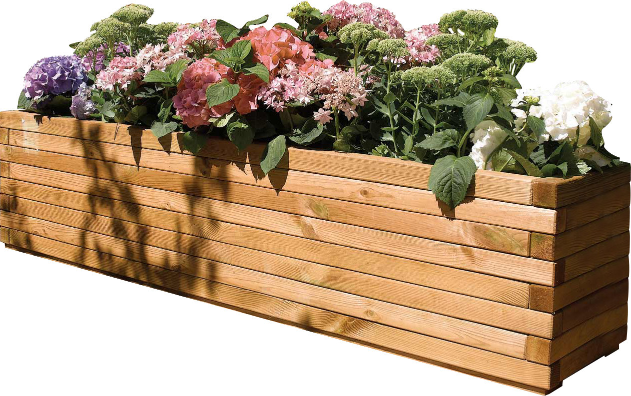 Rowlinson 6.5 ft. x 1.5 ft. Wood Planter Box &amp; Reviews