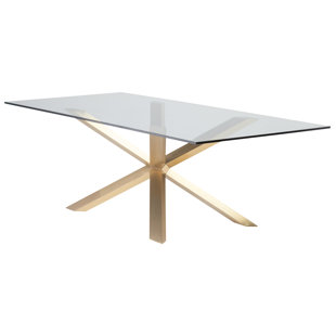 Gl Top Patio Table Wayfair Boler Rectangular Gl Top Dining Table