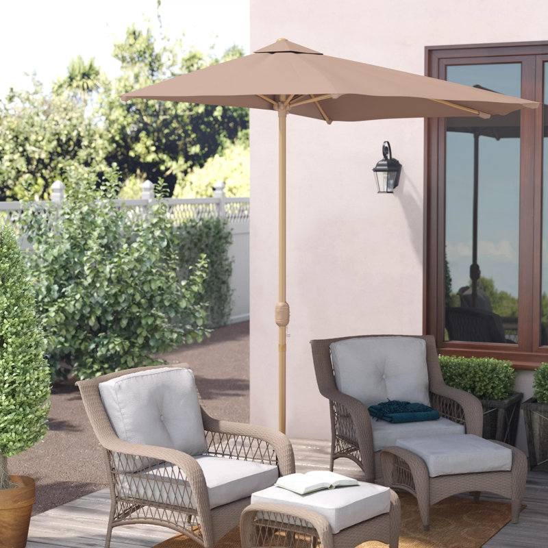 Charlton Home H Patio Half 4 5 X 9 Rectangular Market Umbrella Charlton Home H Patio Half 4 5 X 9 Rectangular Market Umbrella Wayfair