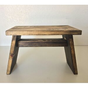 Primitive Wooden Riser End Table