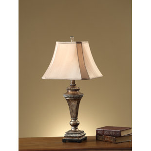 Table Lamps With Square Shades Wayfair Malp Empire Square Shade Pillar Stand 30 Table Lamp Set Of 2
