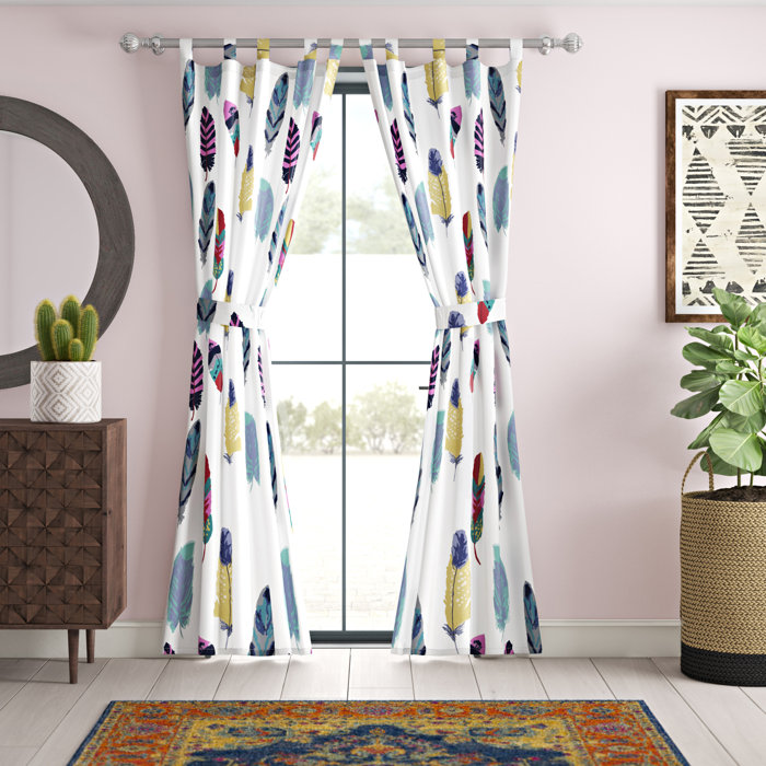 Home Decor Tuscany Two Tone Tab Drapery Panel Window Curtains