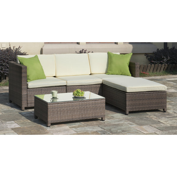 A&J Homes Studio Palm Spring 5 Piece Sectional Seating Group with