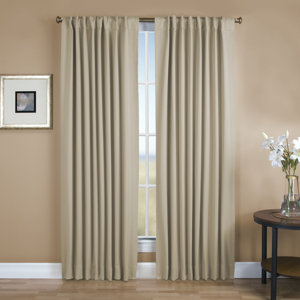 Sallie Solid Blackout Thermal Rod Pocket Single Curtain Panel
