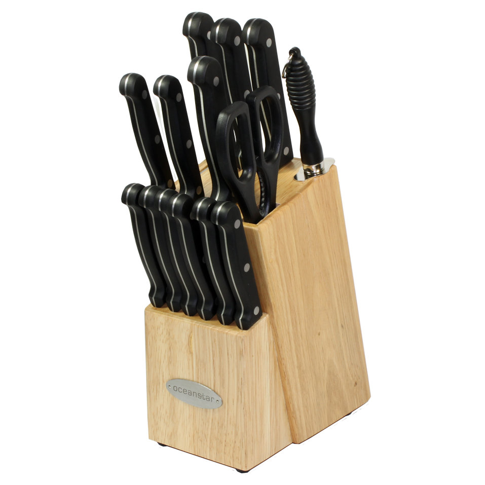Oceanstar Design Contemporary 15 Piece Knife Block Set & Reviews Wayfair