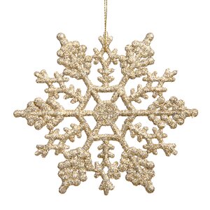 Snowflake Glitter Christmas Ornament (Set of 12)