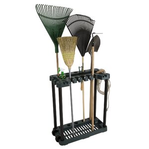 Rolling Garden Tool Rack