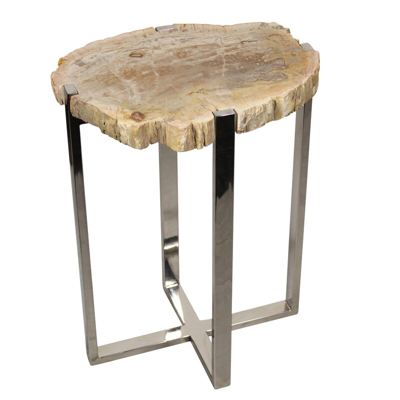 Unique Dark Brown Petrified Wood Kitchen Island petrified wood end table