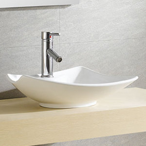 Modern Vitreous Bulging Specialty Vessel Bathroom Sink