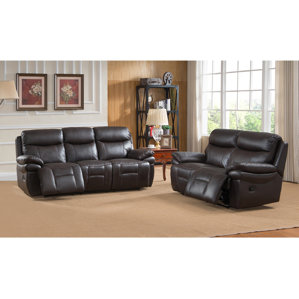 Rushmore 2 Piece Leather Living Room Set by Amax