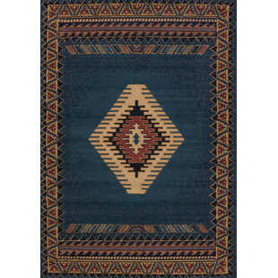 Rustic Area Rugs You Ll Love Wayfair Hyacinthe Tucson Blue Area Rug