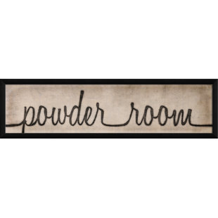 Powder Room Wall Art Wayfair Powder Room Script Sign Framed Textual Art