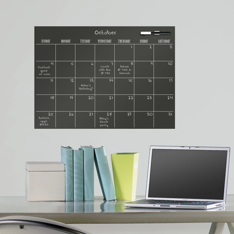 WallPops! WallPops Monthly Calendar Chalkboard Wall Decal & Reviews