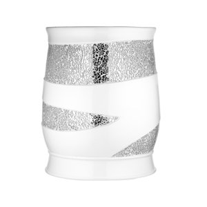 Rivet White Waste Basket