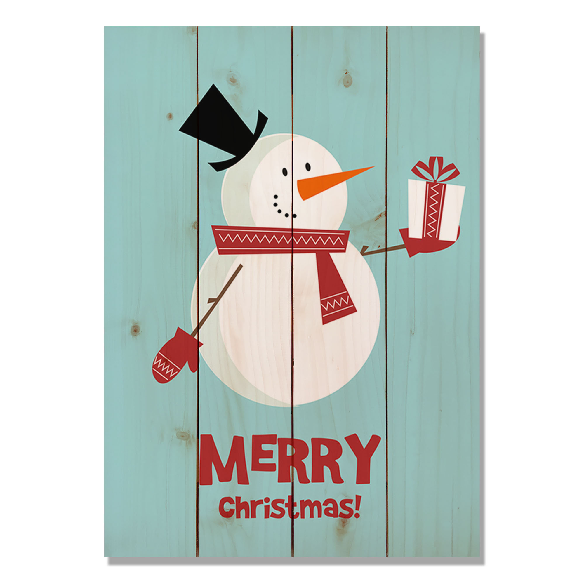 Gizaun Art 4 Piece Wile E Wood Merry Christmas Snowman Graphic Gizaun Art 4 Piece Wile E Wood Merry Christmas Snowman Graphic Set Wayfair