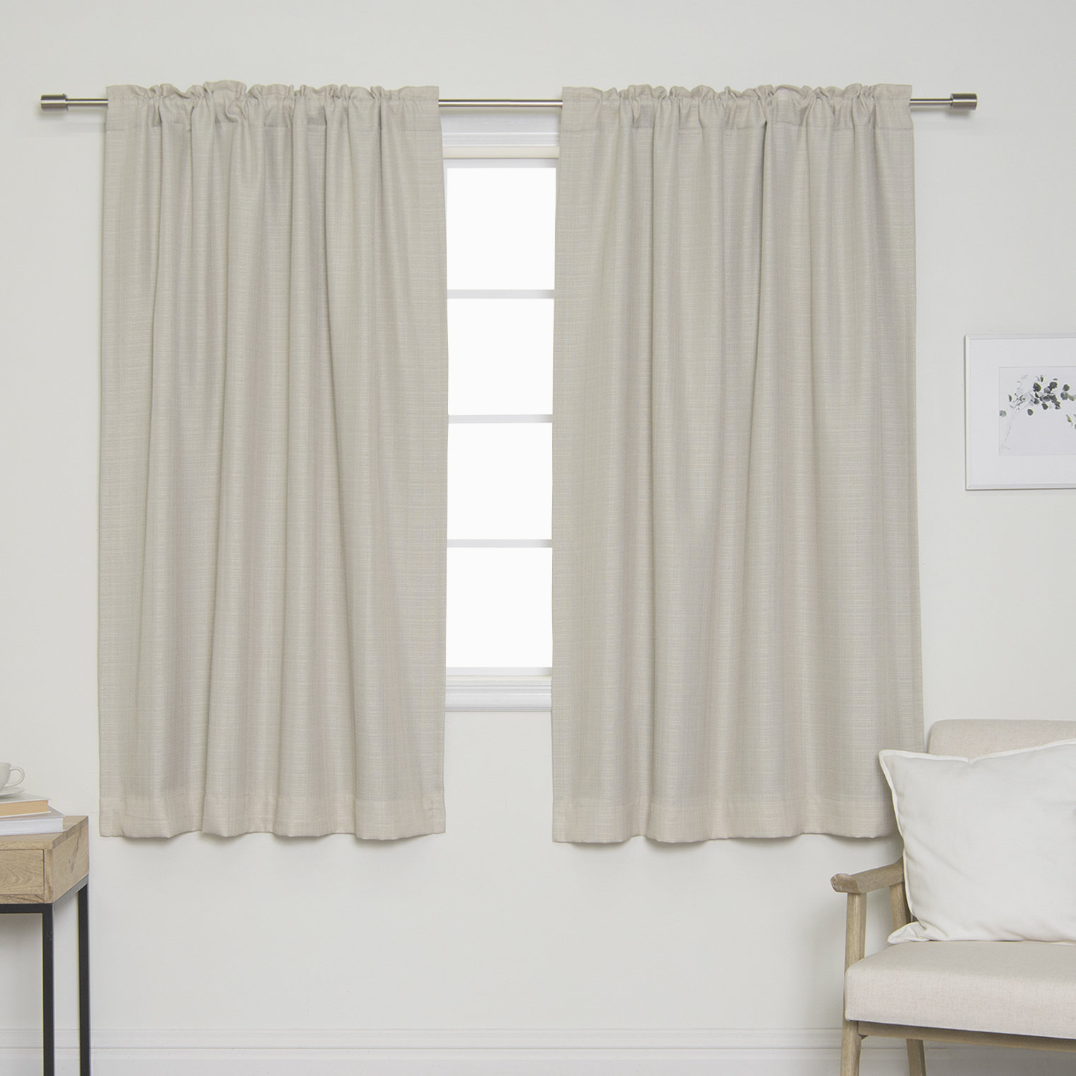 Gracie Oaks Vivan Woven Faux Linen Solid Blackout Back Tab Top Curtain Panels Reviews Wayfair Gracie Oaks Vivan Woven Faux Linen Solid Blackout Back Tab Top Curtain Panels Reviews Wayfair