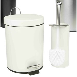 2-Piece Toilet Brush and Trash Can Set