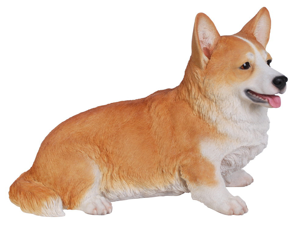 corgi dog statue