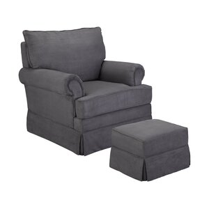 Grand Royale Swivel Glider and Ottoman