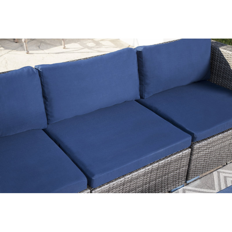 Ostrowski Outdoor Wicker Patio Sectional With Cushions Reviews Ostrowski Outdoor Wicker Patio Sectional With Cushions