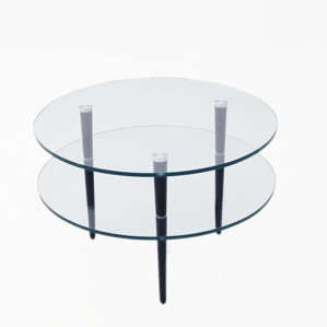 Saturn End Table with Wooden Legs by F..