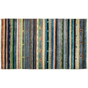 One-of-a-Kind Lori Hand-Knotted Blue Area Rug