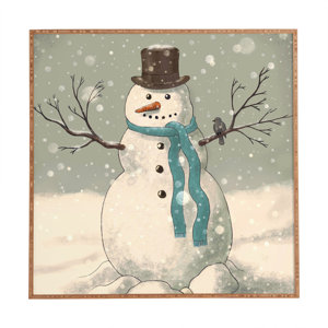 Snowman Framed Painting Print