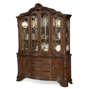 Brussels Ormside Lighted China Cabinet by Astoria Grand