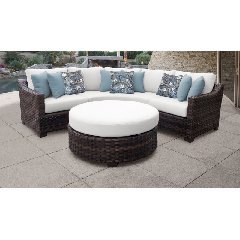 Kathy Ireland Homes Gardens By Tk Clics Kathy Ireland Homes Gardens River Brook 4 Piece Outdoor Wicker Patio Furniture Set 04b