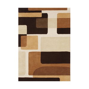 New Zealand Handmade Brown Area Rug