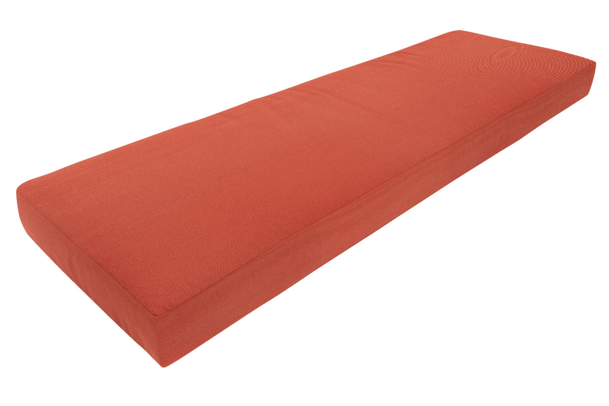 Darby Home Co Knife Edge Outdoor Sunbrella Bench Cushion with Zippered