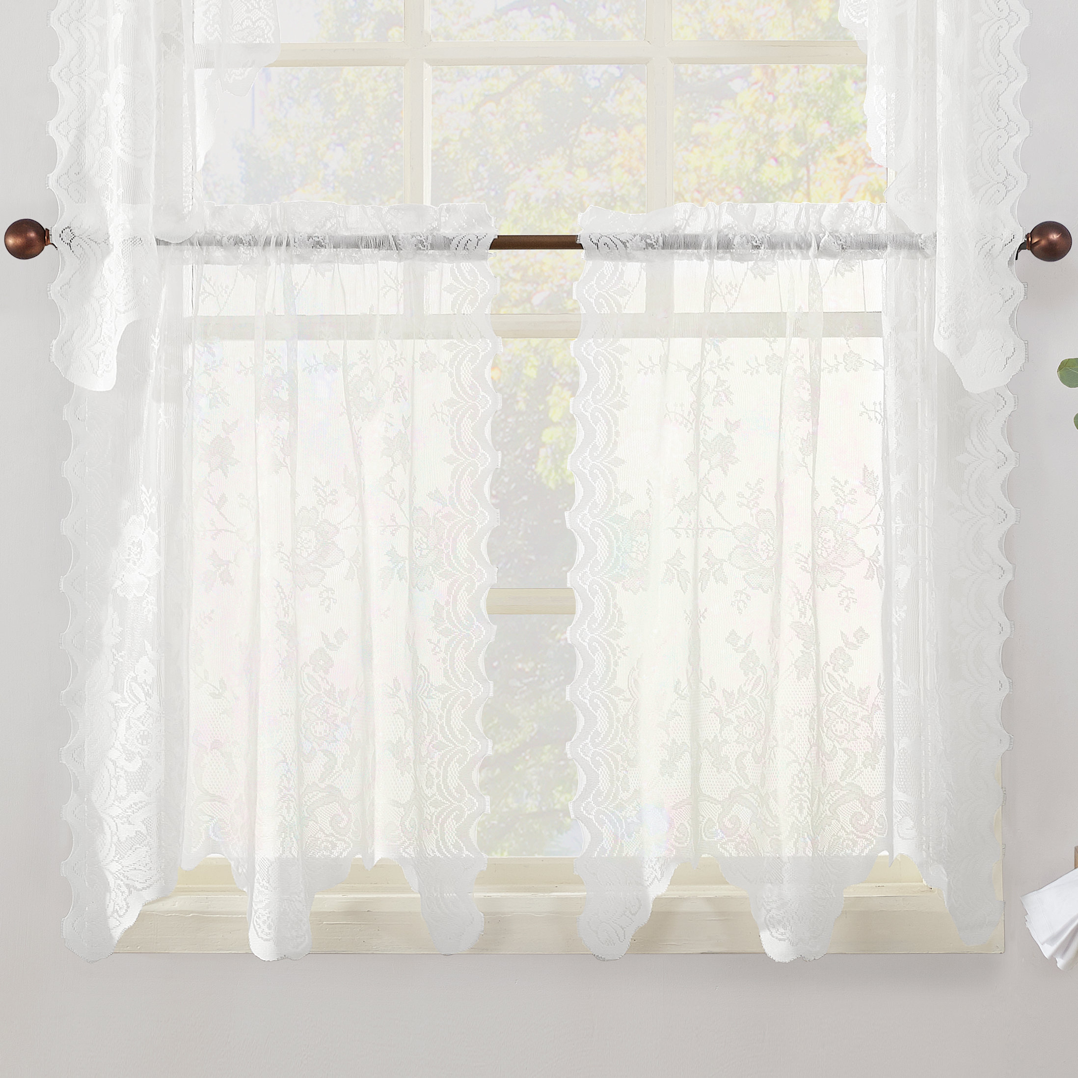 Bamboo Cafe Curtains Wayfair Alison Cafe Curtains Set Of 2