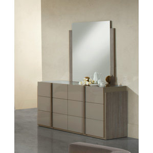 Dibiase 6 Drawer Dresser with Mirror b..