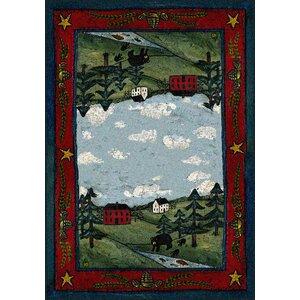 Specialty Black Bear Creek Crackle Area Rug