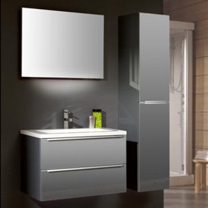 Belfry Bathroom Wandmontierter Wandtisch Magic Action mit Spiegel und Aufbewahrungsschrank