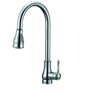 Lenova Apogee Single Handle Pull Down Kitchen Faucet with Spray/Stream