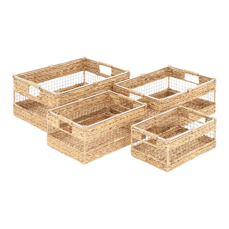 Cole & Grey 4 Piece Hyacinth Basket Set