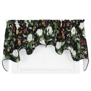 Garden Images Large Scale Floral Print Lined Duchess Curtain Valance