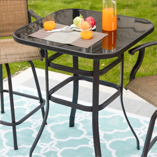 Bar Height Patio Tables You Ll Love Wayfair Harjo Gl Bar Table