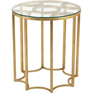 Reynaldo Round Iron/Glass End Table by Willa Arlo Interiors