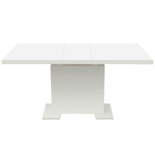 White High Gloss Dining Table Wayfair Axel High Gloss Extendable Dining Table