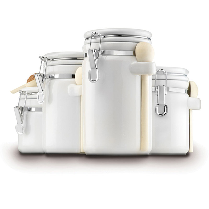 Anchor Hocking Ceramic 4 Piece Kitchen Canister Set & Reviews Wayfair