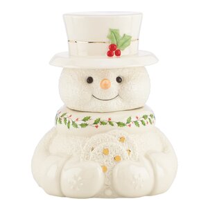 Happy Holly Days Snowman Cookie Jar