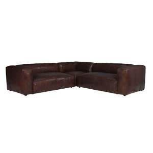 Ecksofa Sacramento aus Echtleder von Massivum