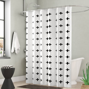Extra Long Tension Rod Wayfair Monroe Extra Long Signes Fabric Shower Curtain