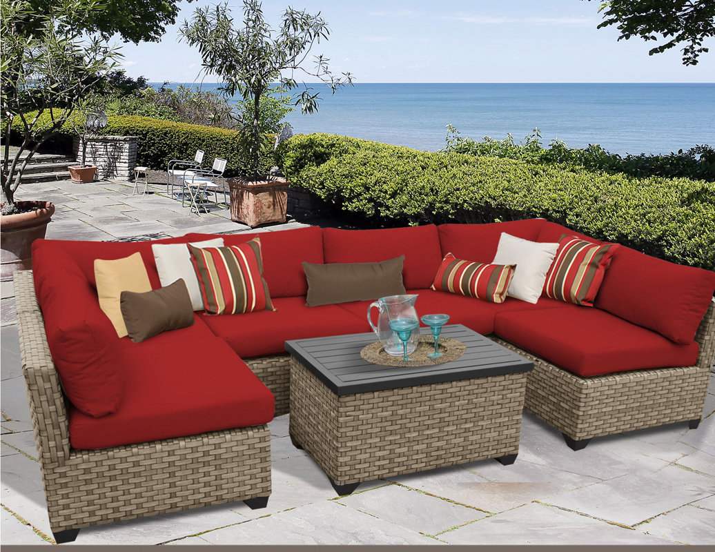 TK Classics Monterey 7 Piece Sectional Set with Cushions & Reviews