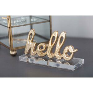 Aluminum/Acrylic Hello Letter Blocks (Set of 2)