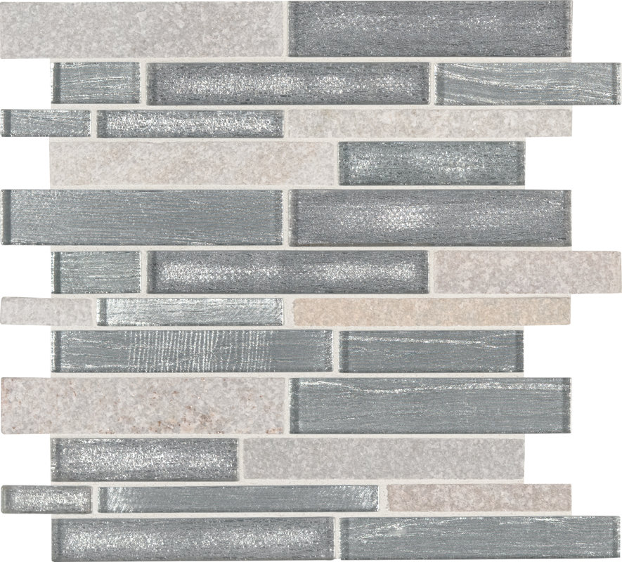 Msi Evita Ice Interlocking Stone Mesh Mounted Gl Mosaic Tile In Evita Ice Interlocking Stone Mesh Mounted Gl Mosaic Tile In Gray