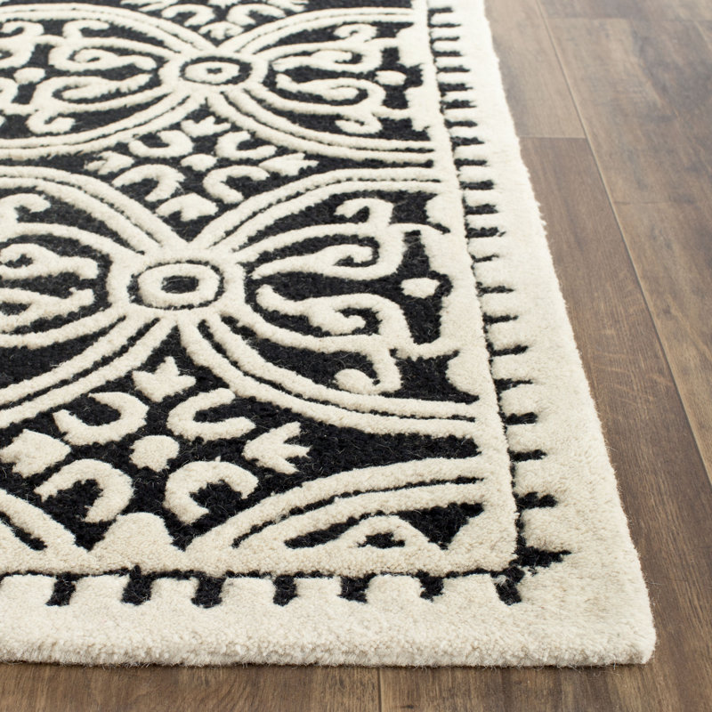 Safavieh Palmer Black/Ivory Area Rug & Reviews Wayfair.co.uk