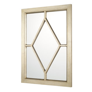 Rectangle Winter Gold Decorative Wall Mirror